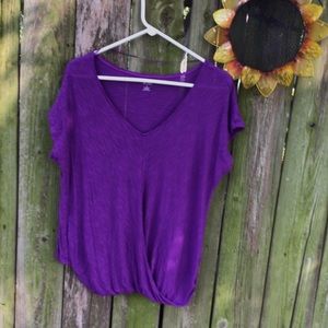 Purple Top With Twist Front FREE with purchase of another item